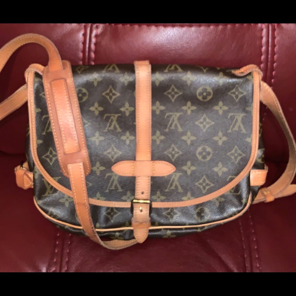 Louis Vuitton Brown and Tan Crossbody Bag